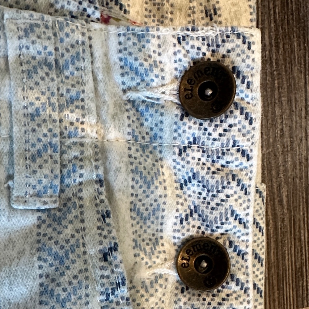 Element Blue & Cream Patterned Short Overalls(runs small) - Picture 8 of 8